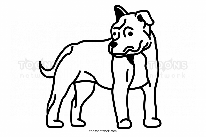 Very Easy Pencil Line Drawing of a Dog, Dog Drawing Ideas #10