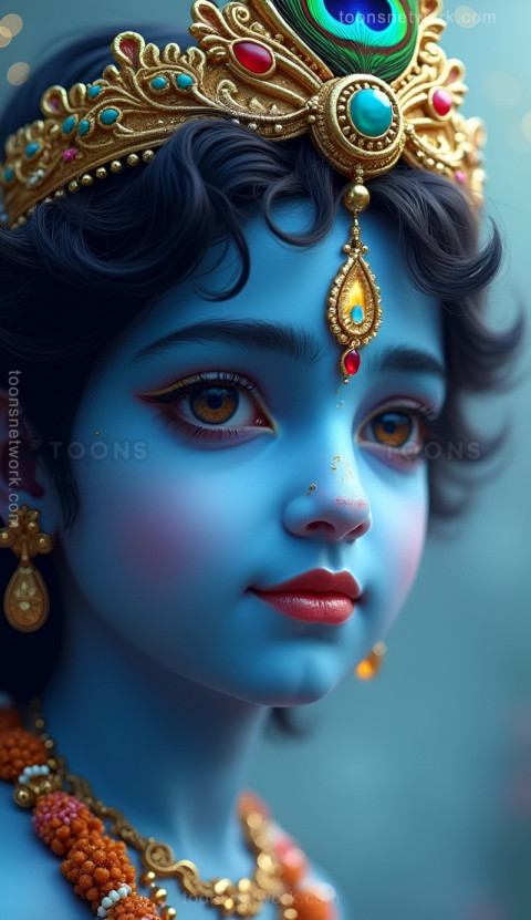 Beautiful little Krishna with shining Eyes, Download Krishna Wallpaper #30