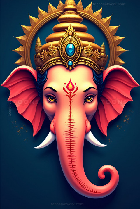 3d Lord Ganesha Face Portrait, Download Ganesh Images #38