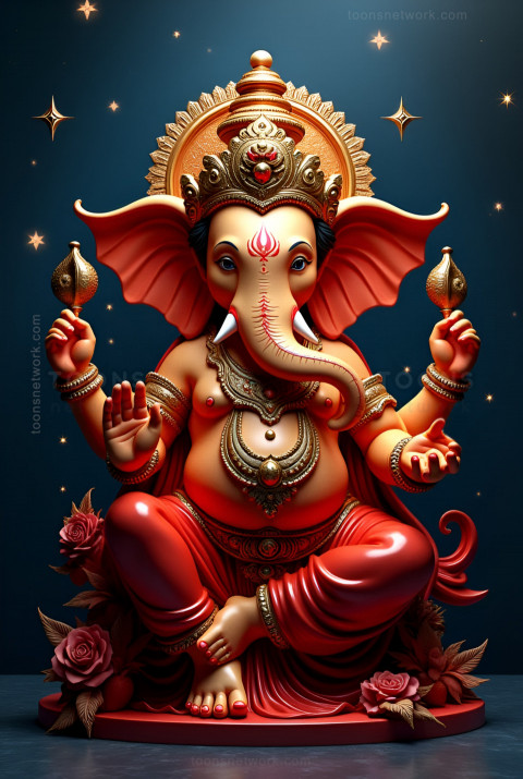 Lord Ganesh Idol with Red cloth, Download Ganesh Images #43