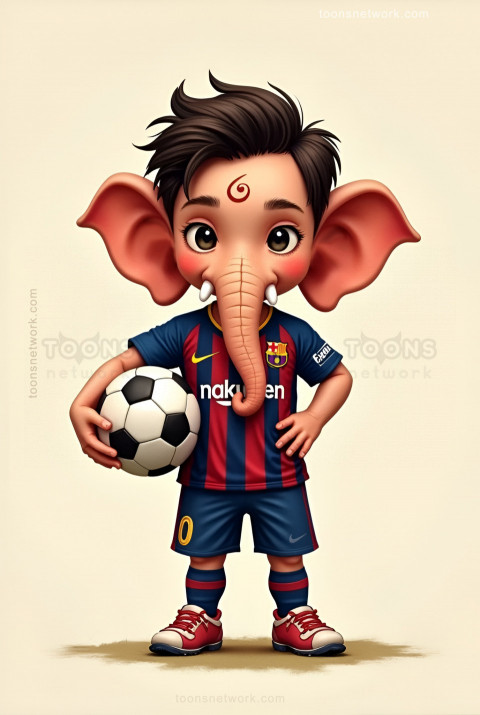 Little Ganesh at Messi's style, Download Ganesh Images #44