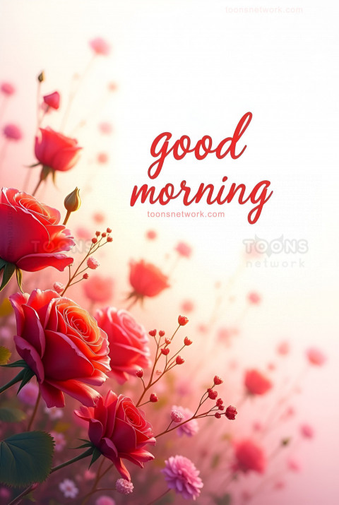 Pink Roses and Good Morning, Download Good Morning Images #4