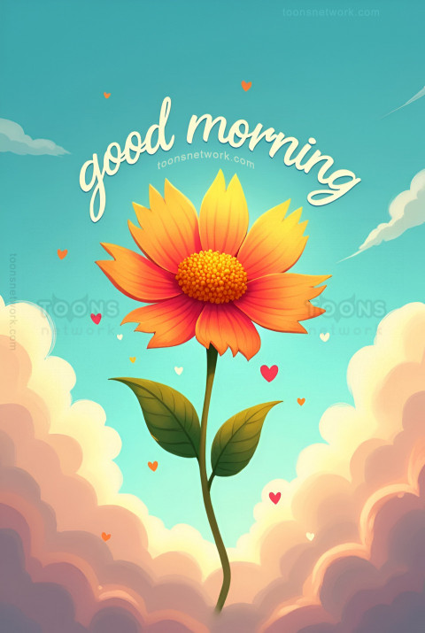 A Yellow Flower in the Sky, Download Good Morning Images #5