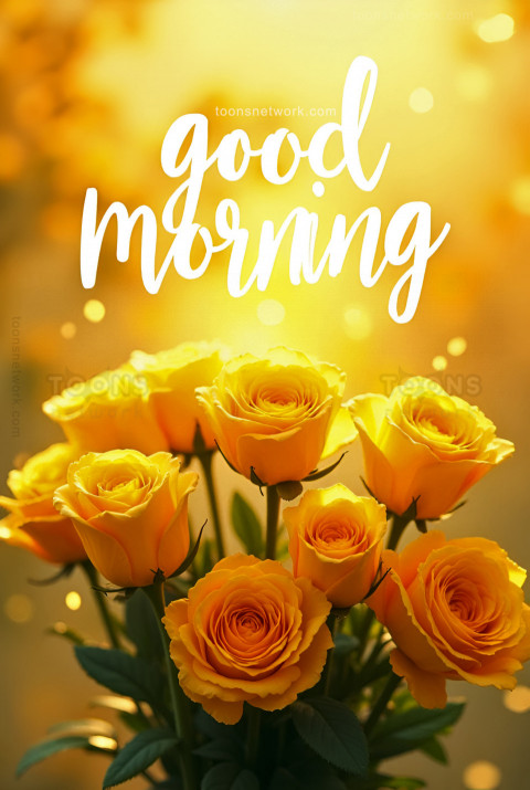 A Bouquet of Yellow Roses, Love, Download Good Morning Images #8