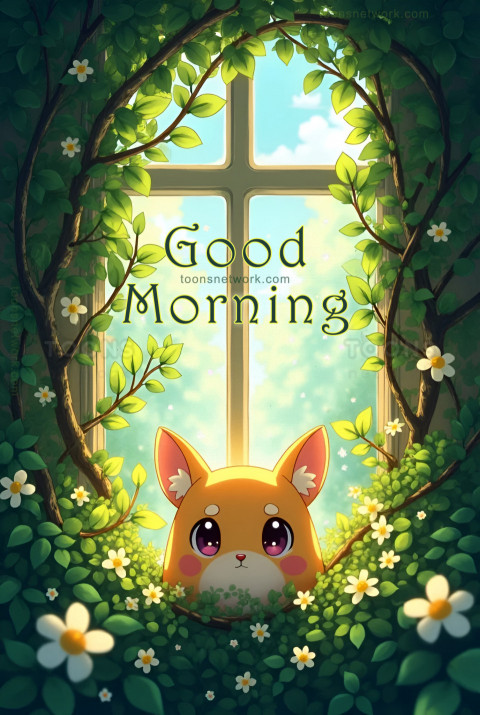 Morning through the Window in Anime Style, Download Good Morning Images #14