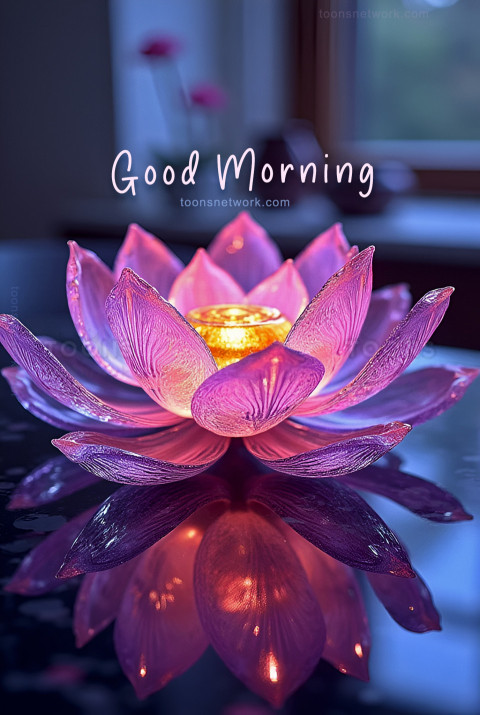 Glass Lotus Flower, Download Good Morning Images #22