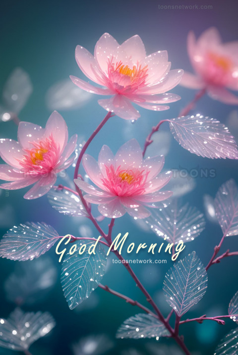 Beautiful Crystal Spring Flower in the Morning, Download Good Morning Images #41