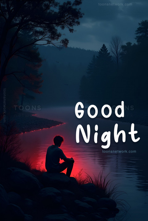 My Friend Sits by the Riverbank at Night, Download Good Night Images #10