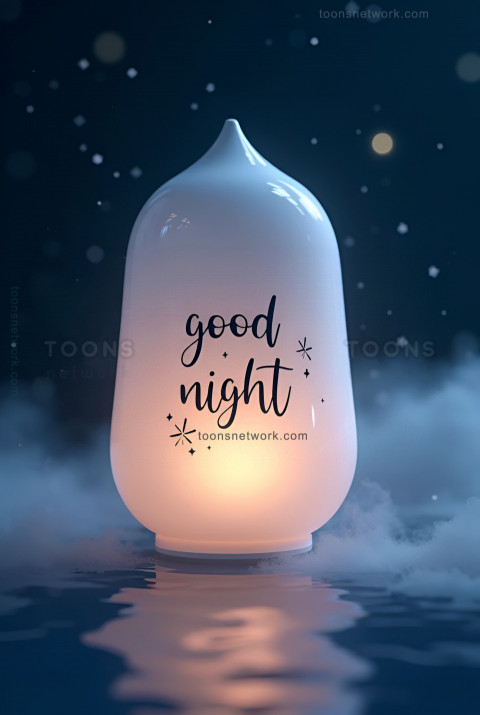 A White Floating Lantern, Download Good Night Images #20