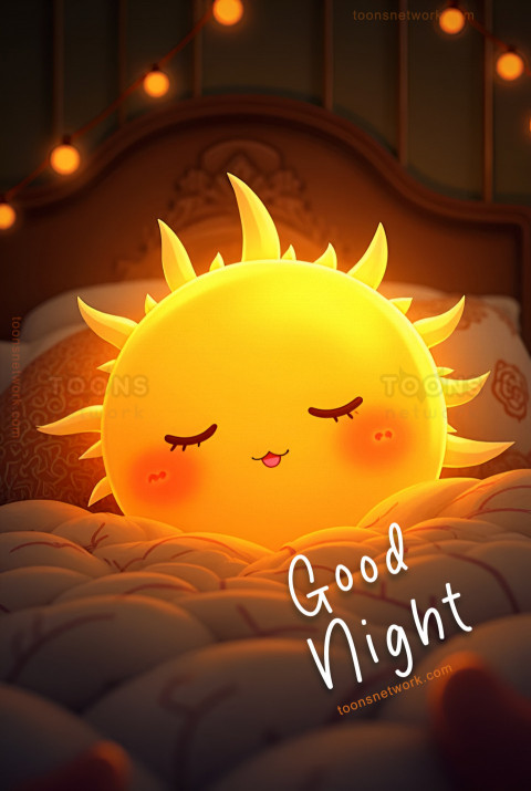 Sun Lying on a Bed and Sleeping, Download Good Night Images #50