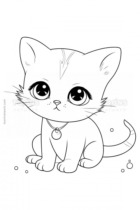 Clip Art style Pencil Drawing of a Cat, Cat Drawing Ideas #11