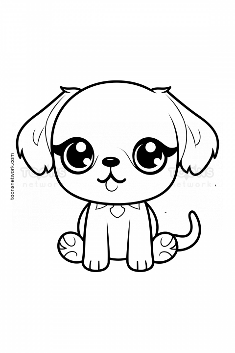 Clip Art style Puppy Dog Drawing, Pencil line Drawing, Dog Drawing Ideas #7