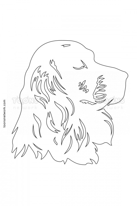 Outline Drawing of a Dog Side Face, Dog Drawing Ideas #41