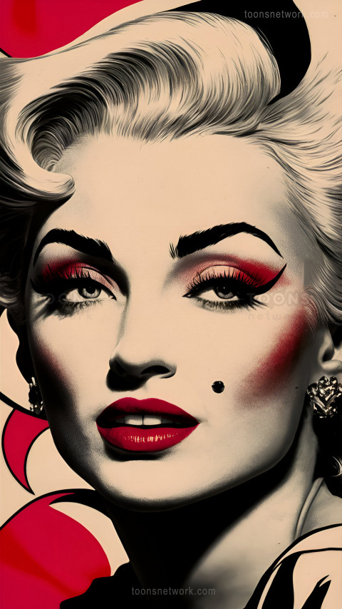 Free Retro Pop Art Glamorous Woman Wallpaper #22