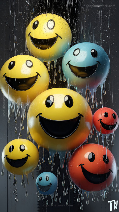 3D Cheerful Smiley Faces, Download Funny Wallpapers #15