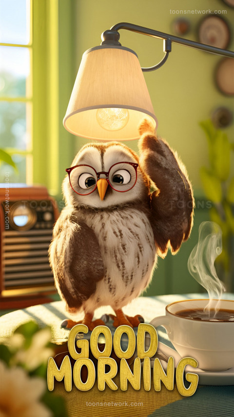 Good Morning Owl, Download Funny Wallpapers #24