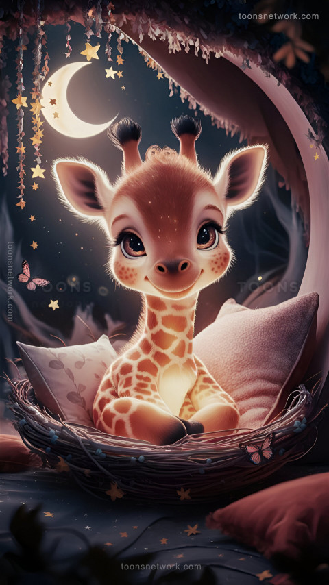 3D Baby Giraffe Sparkle with Dreams and Wonder, Download Funny Wallpapers #56