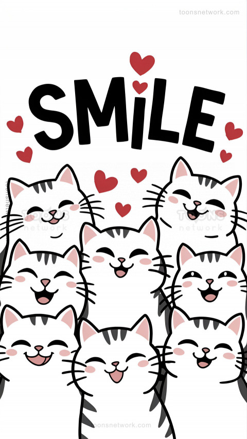 7 Charming Cats, Happiness, Smile, Download Funny Wallpapers #65