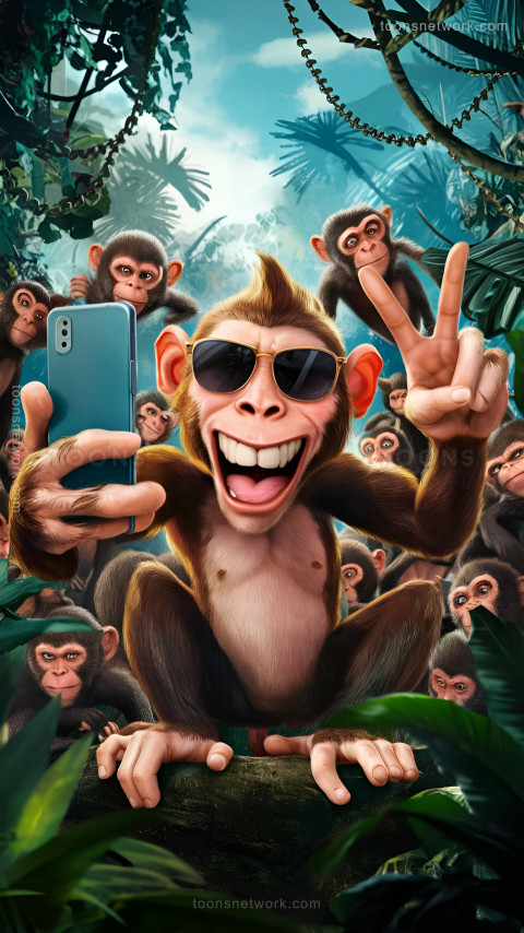 A Mischievous Monkey Taking Selfie, Download Funny Wallpapers #71