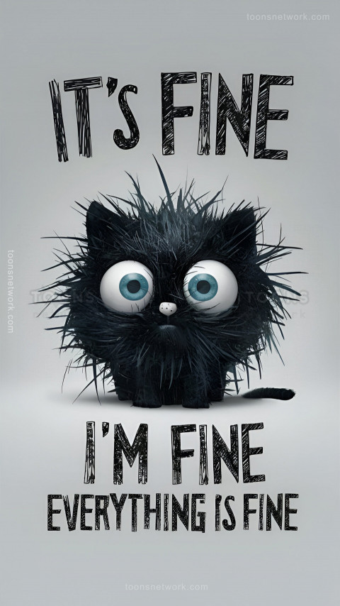 Quirky Black Spiky Cat, Download Funny Wallpapers #93