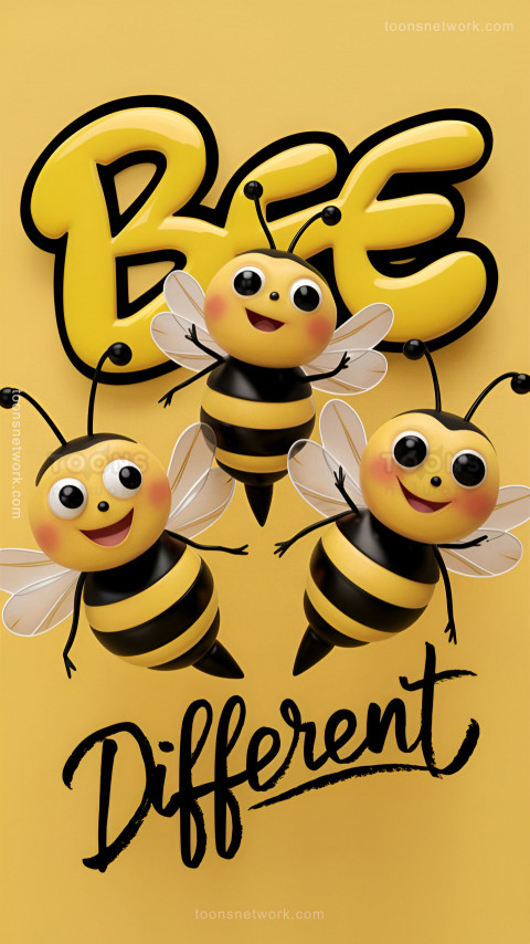 Funny BEE DIFFERENT, Download Funny Wallpapers #95