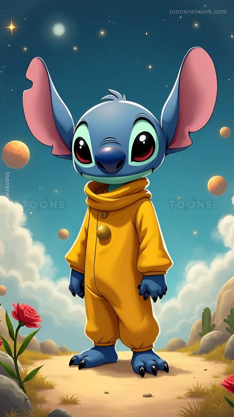 Cute Stitch in the Guise of the Prince, Download Stitch Wallpaper #6