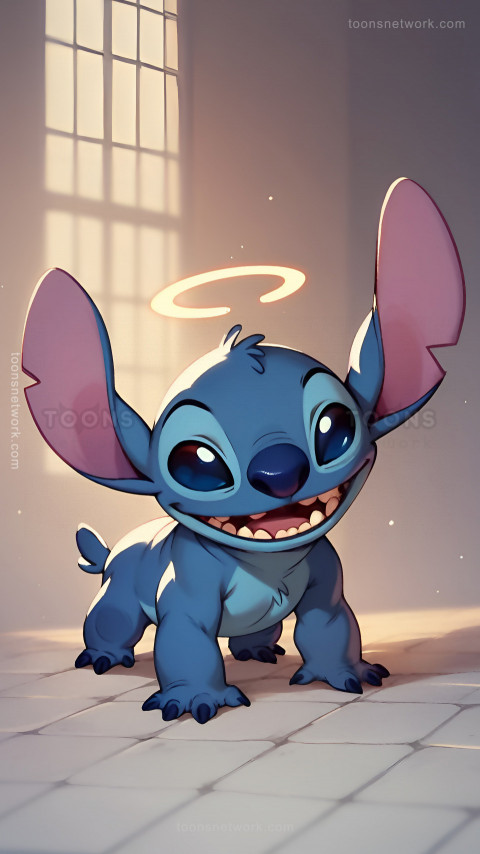 Cute Stitch like an Angel, Download Stitch Wallpaper #12