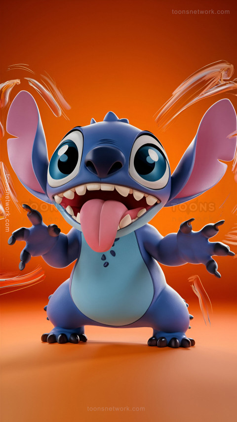 Cute Stitch with a Surprised Expression, Download Stitch Wallpaper #35