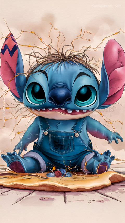 Baby Stitch in Pastel Color Tones, Download Stitch Wallpaper #51