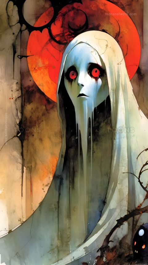 Halloween Ghost, Red Eyes, Download Halloween Wallpaper #27