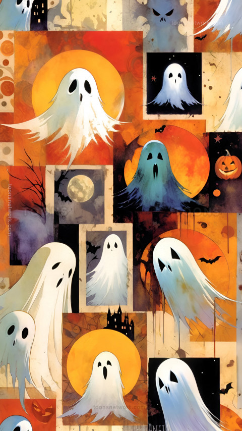 Halloween Ghosts, Art, Download Halloween Wallpaper #32