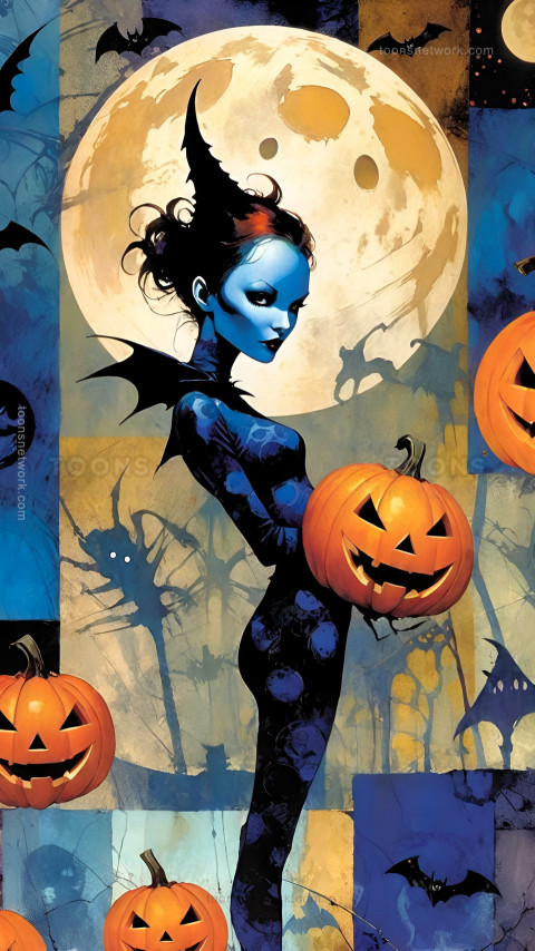 Halloween Witches, Pumpkins, Download Halloween Wallpaper #39