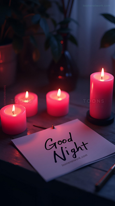 Pink Candles, Good Night Wish, Download Good Night Images #58