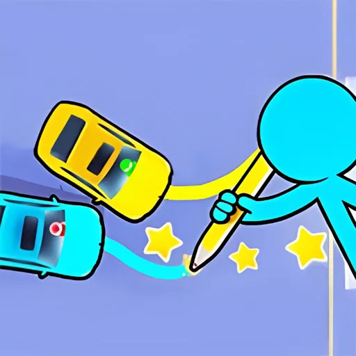 Line Drawing: Car Road